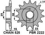 Звезда передняя PBR 2222 C15 (JTF740.15)