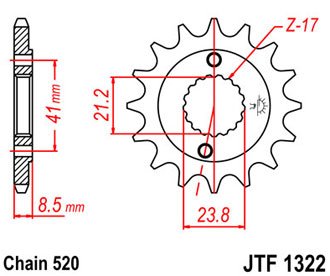 Звезда передняя JTF1322.14