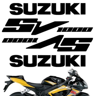 CRAZY IRON Комплект наклеек "SUZUKI SV1000" серебристый