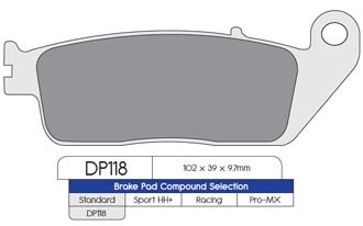 Тормозные колодки DP Brakes DP118 синтетические