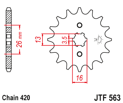 Звезда передняя JTF563.13