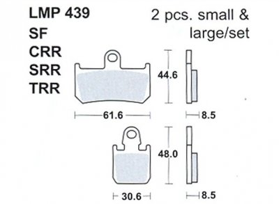 Колодки дискового тормоза AP Racing LMP439 SF (FDB2217 / FA442)