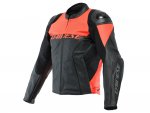 Dainese Куртка кожаная RACING 4 628 Black/Fluo-Red перфорированная