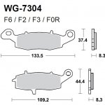 Тормозные колодки WRP WG-7304-F3 (FDB2049 / FA231 / FA259)