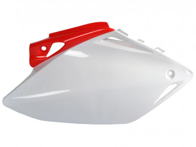 Щиток бокового номера Polisport для Honda CRF450R 07-08 бело-красный