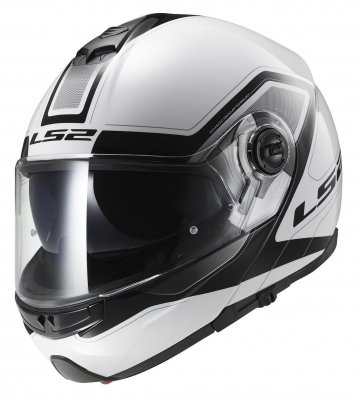 Шлем LS2 FF325 STROBE CIVIK бело-черный