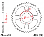 Звезда задняя JTR838.31