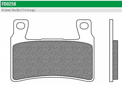 Newfren FD0258TS Тормозные колодки дисковые мото ROAD TOURING SINTERED (FDB2114ST FDB2079) 