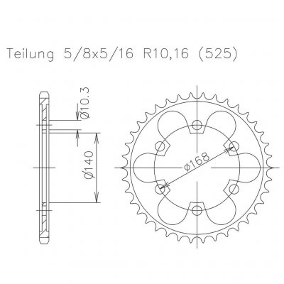 Звезда задняя Esjot 50-29043 41 зуб (JTR3.41)