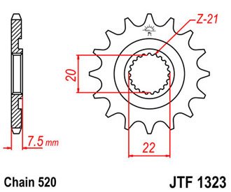 Звезда передняя JTF1323.13