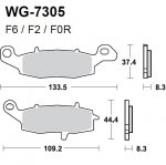 Тормозные колодки WRP WG-7305-F2 (FDB2048 / FA077 / FA229 / FA237)