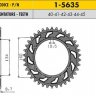 Звезда задняя Sunstar 1-5635-43 стальная (JTR1306-43)