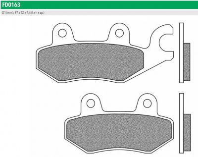 Newfren FD0163TS Тормозные колодки дисковые мото ROAD TOURING SINTERED (FDB631ST)