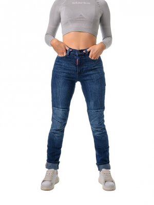 Starks Мотоджинсы женские ZENA LITE Slim fit стрейч, синие