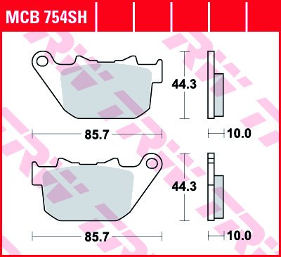 Тормозные колодки для мотоциклов Lucas TRW MCB754SH