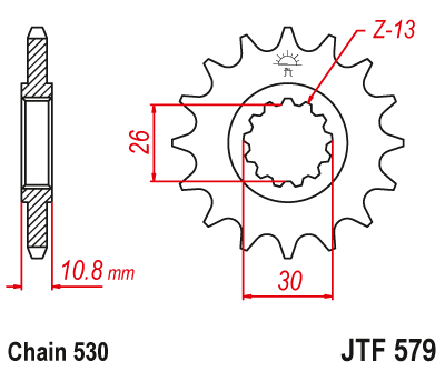 Звезда передняя JTF579.16RB