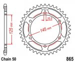 Звезда задняя PBR 865 39 C45 (JTR865.39)