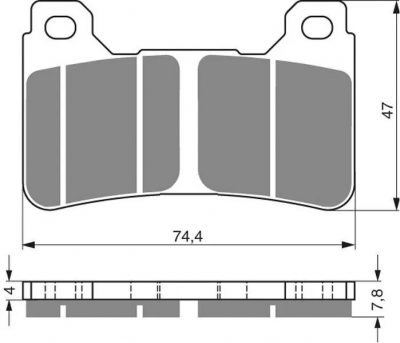 Тормозные колодки дисковые GOLDfren 214 S3