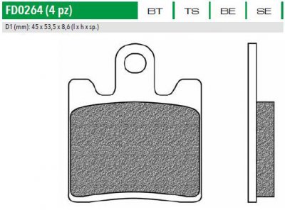 Newfren FD0264TS Тормозные колодки дисковые мото ROAD TOURING SINTERED (FDB2085)