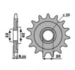 Звезда передняя PBR 2146 14 зуб. 18NC (JTF1446.14)