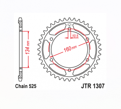 Звезда задняя JTR1307.43