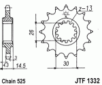 Звезда передняя JTF1332.15