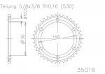 Звезда задняя Esjot 50-35016 48 зуба (JTR859.48)