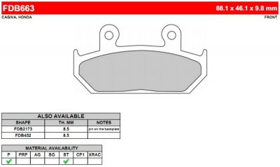 FDB663ST Ferodo тормозные колодки