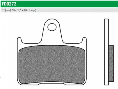 Newfren FD0272BT Тормозные колодки дисковые мото ROAD TOURING ORGANIC (FDB2111P) 