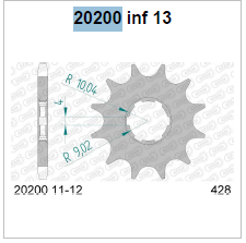 Звезда передняя Afam 20200-12