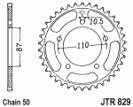 Звезда задняя JTR829.45ZBK черная