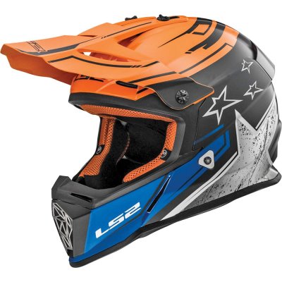 Шлем LS2 MX437 FAST CORE черно-оранжевый