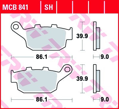 Тормозные колодки для мотоциклов Lucas TRW MCB841SH