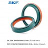 Комплект сальников двухкомпонентных + пыльник на одно перо SKF для вилки WP 48MM