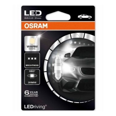 Osram Светодиодные лампы вспомогательного освещения C5W 12V 1W 4000K