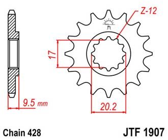 Звезда передняя JTF1907.14