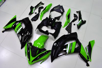 ZXMT Комплект пластика для мотоцикла Kawasaki ER-6F 17-19 Зелено-Черный