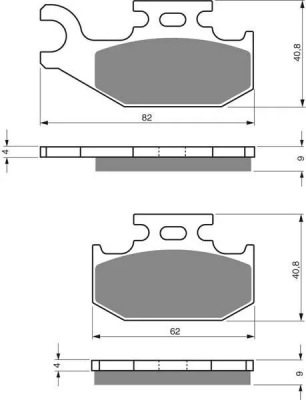 Тормозные колодки для мотоциклов GOLDfren 205 S33