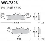 Тормозные колодки WRP WG-7326-F4 (FDB2080 / FDB2188 / FA258)