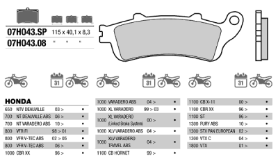 Brembo 07HO4308 Тормозные колодки