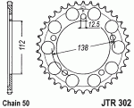 Звезда задняя JTR302.43