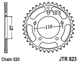 Звезда задняя JTR823.49