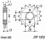 Звезда передняя JTF1372.17