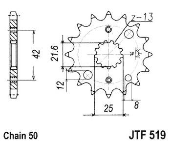 Звезда передняя JTF519.15