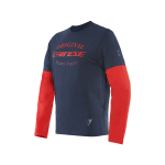 Dainese Футболка PADDOCK LS 70F BLACK-IRIS-LAVA-RED-LAVA-RED