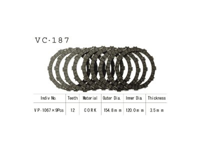 Фрикционные диски сцепелния Vesrah VC 187