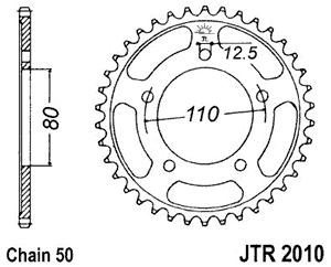 Звезда задняя JTR2010.48