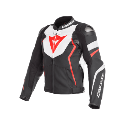 Куртка кожаная Dainese AVRO 4 25A BLK-MT/WH/FL-RED