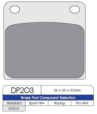 Тормозные колодки DP Brakes DP203 синтетические