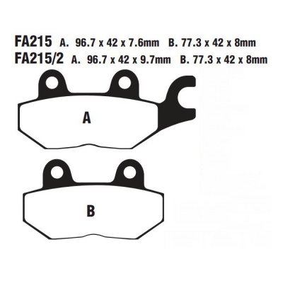 Тормозные колодки органические EBC FA215/2HH